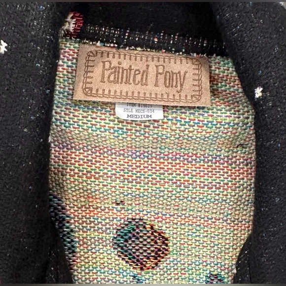 ✨VTG✨ Painted Pony Sweater Christmas Santa
Snowman Tapestry Jacket Med 🎅🏼☃️🎄 - Picture 7 of 15